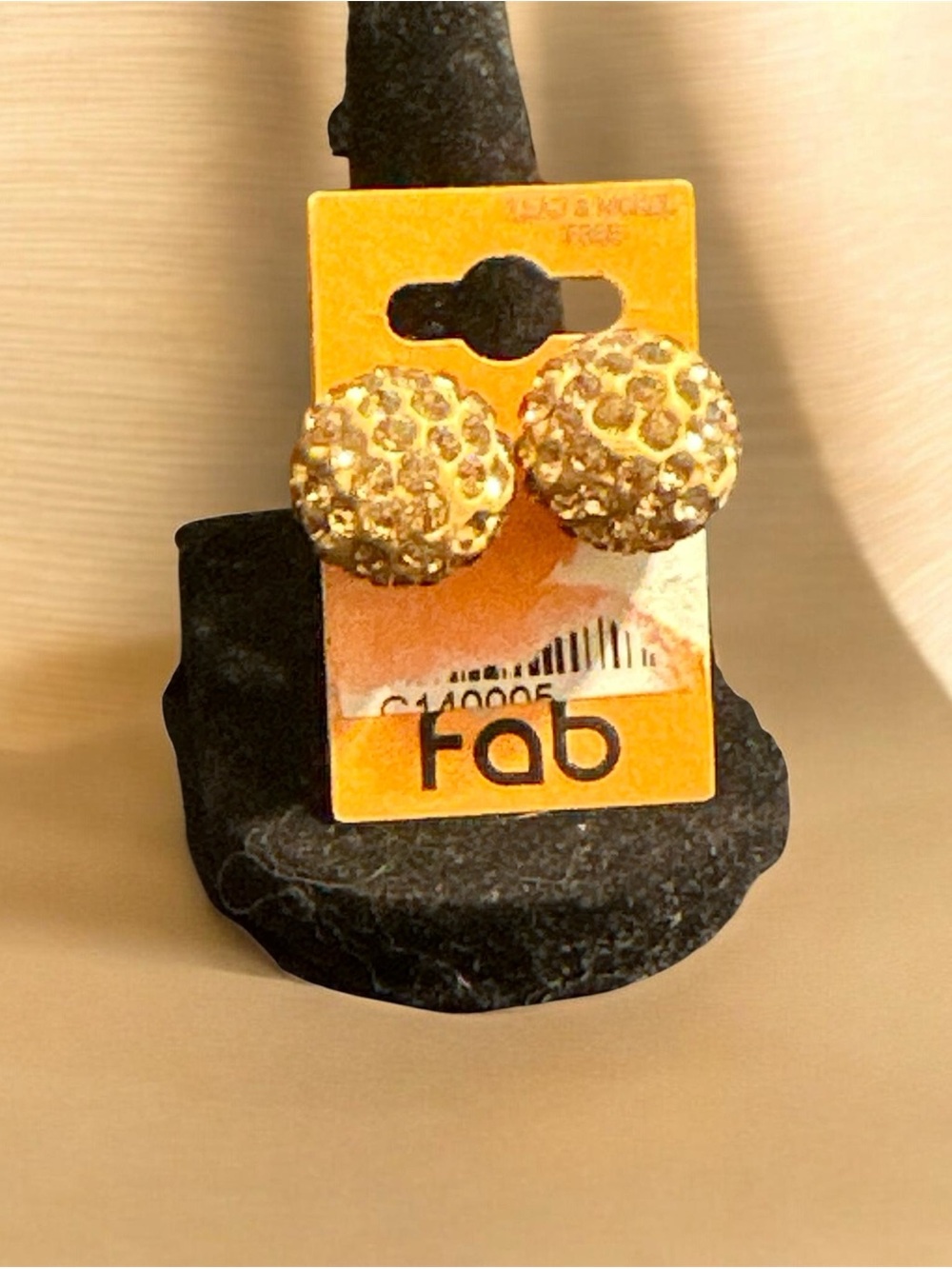 FA Gold Crystal Cluster Dome Stud Earrings
283